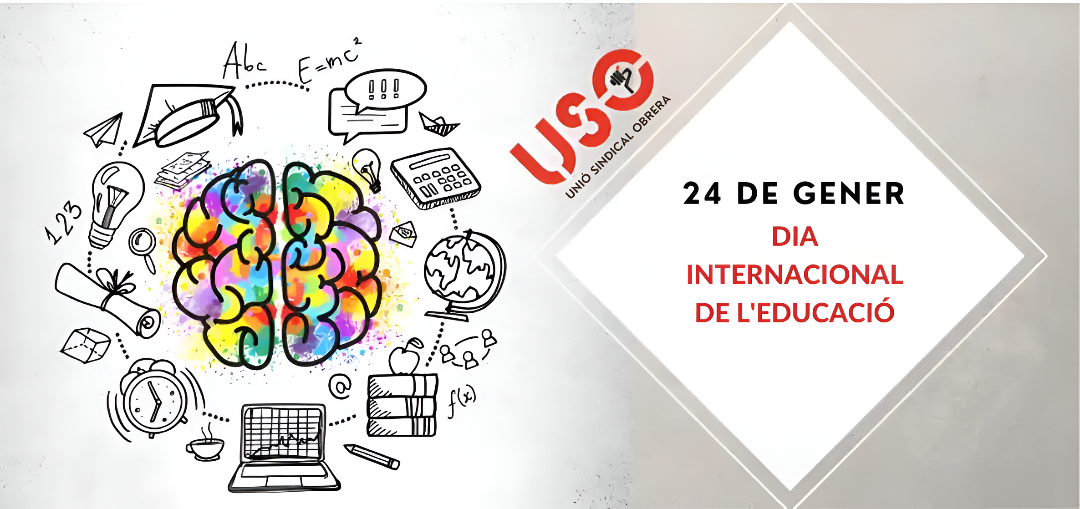 En el Dia Mundial de l’Educació 2024, l’USO reflexiona sobre el progrés, els reptes i els compromisos per construir un model educatiu inclusiu, innovador i equitatiu.